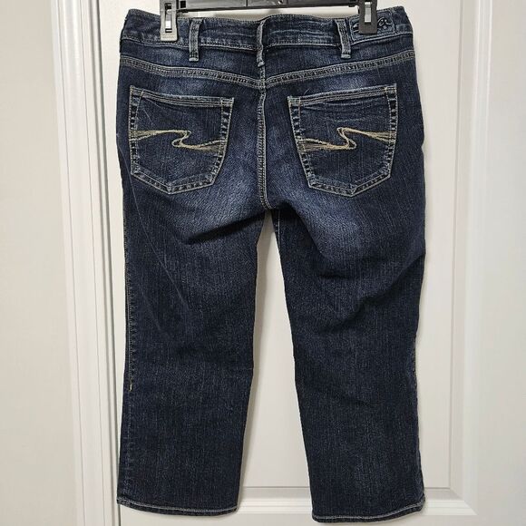 Silver Jeans Co Women's 30 (30x21) Aiko Capri Low-Rise Embroidered GUC - Picture 1 of 10